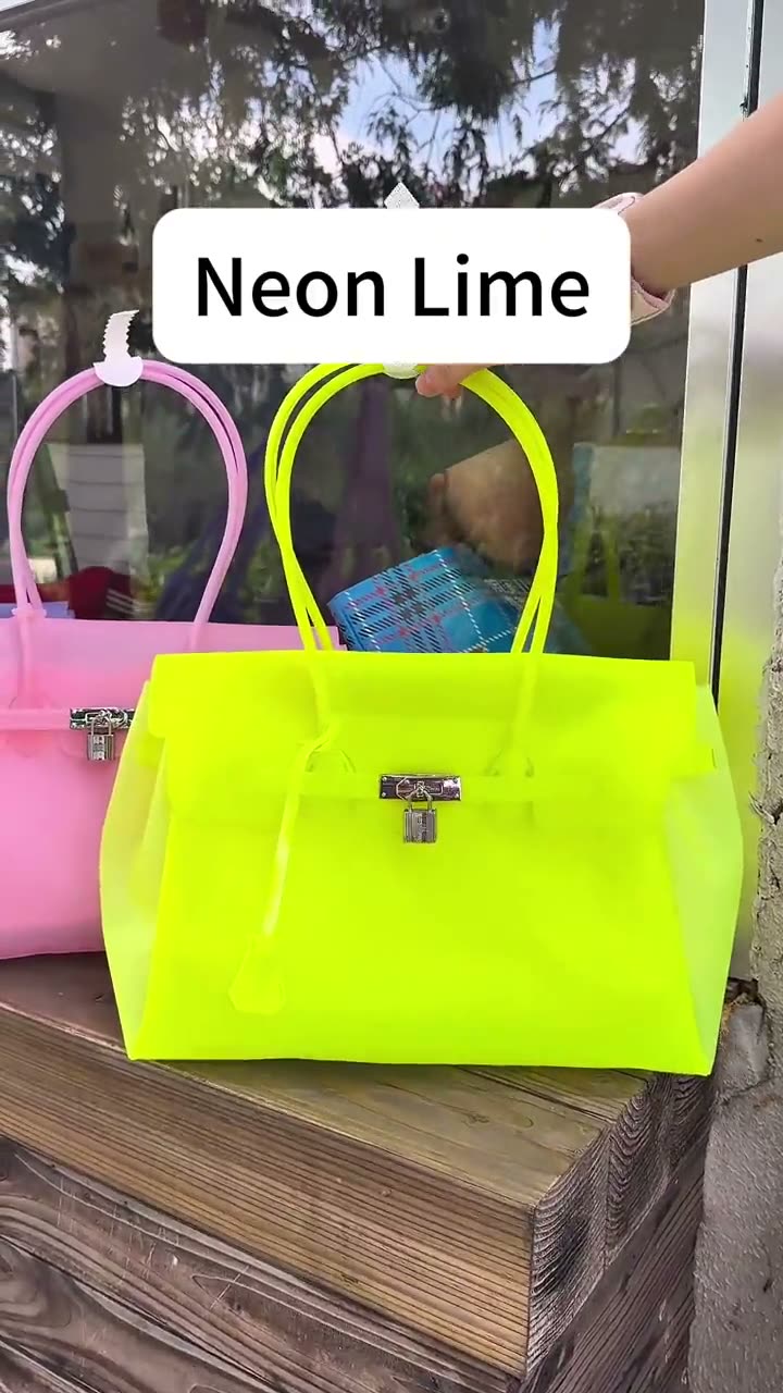 Translucent Jelly Tote Bag product video preview 2